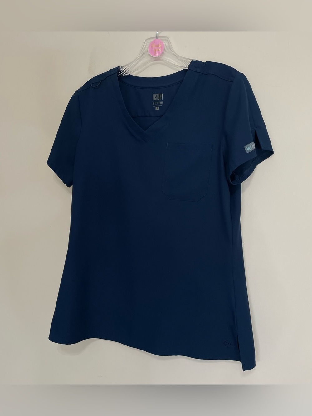 Med Couture Navy Scrub Insight Top~ Size Small ~ Medical Staff
